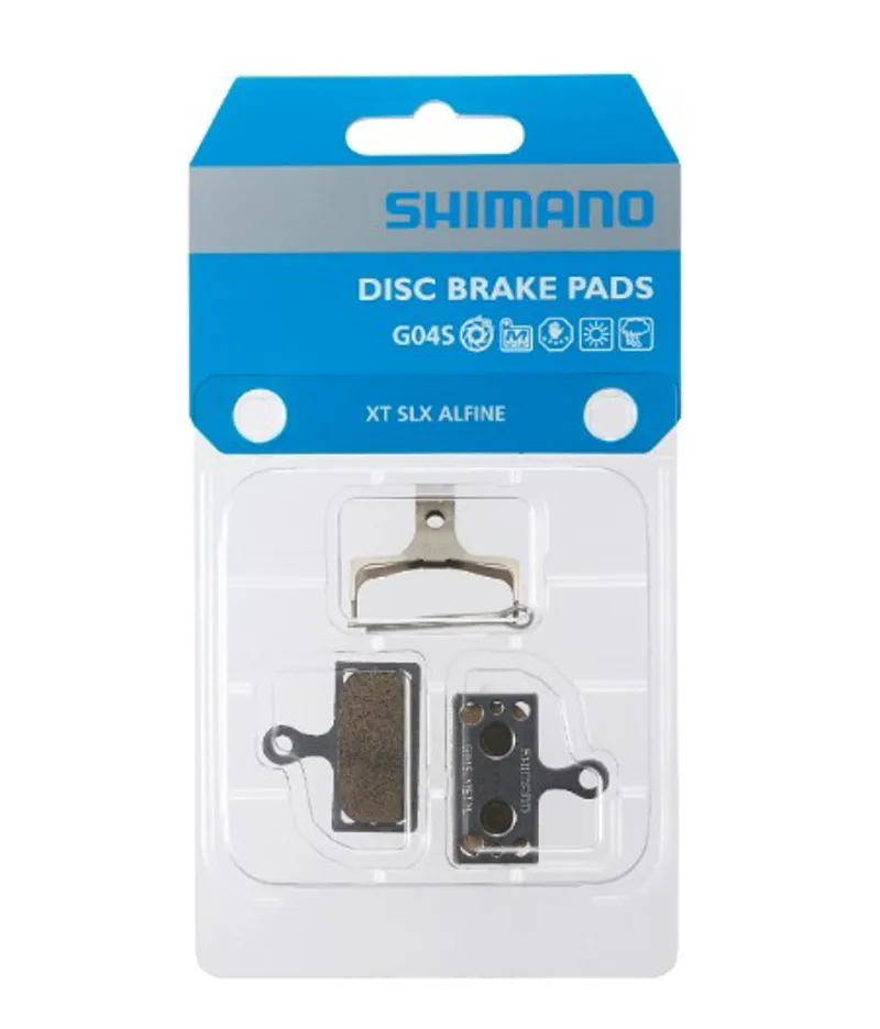 Shimano - G04S Disc Brake Pads and Spring - Metal Sintered Pad / Steel Back-2